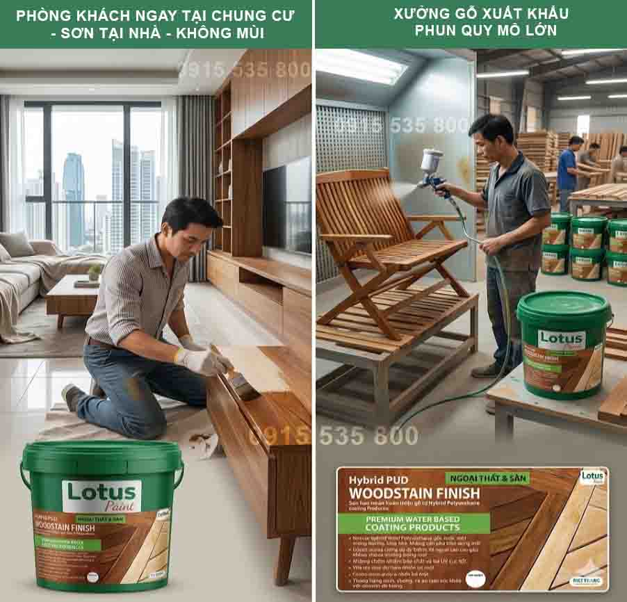 Thi công sơn gỗ xưởng gỗ hay tự sơn gỗ tại nhà cực dễ - lau quét hay phun đều đẹp