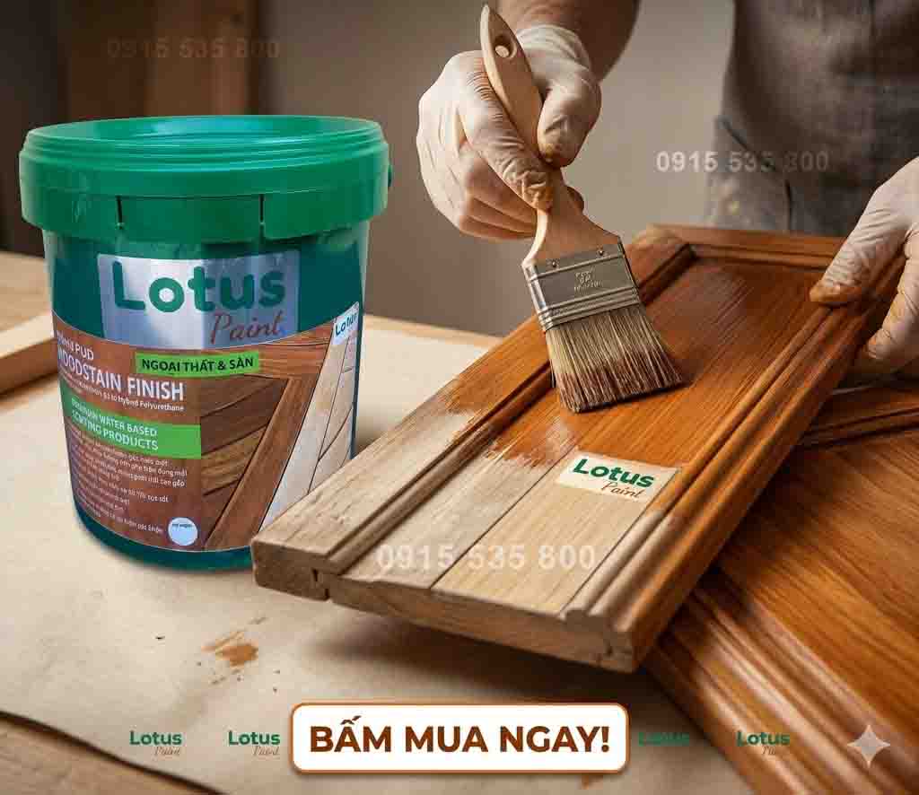 Vì sao khách hàng chọn Sơn stain gỗ ngoài trời Lotus Woodstain Finish thay vì stain giá rẻ?