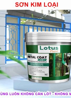 Sơn Kim Loại Lotus Metal Coat 2in1 đẹp sơn 1 lớp ăn luôn
