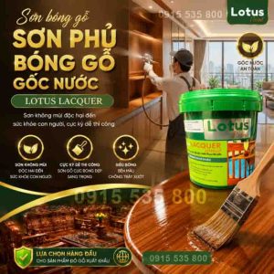 Ứng dụng Thực tế dòng sơn phủ bóng gỗ lotus