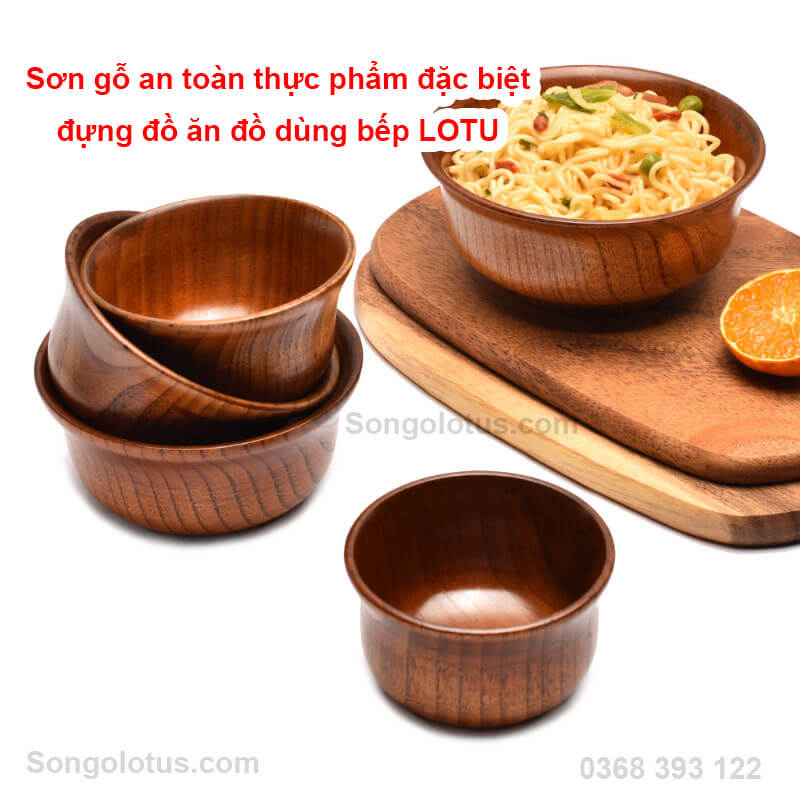 Sơn gỗ an toàn thực phẩm đặc biệt đựng đồ ăn đồ dùng bếp