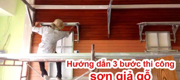 Hướng dẫn 3 bước thi công sơn giả gỗ cho thanh fiber cement