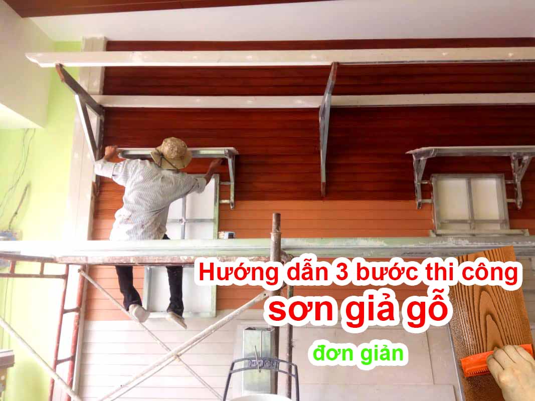 Hướng dẫn 3 bước thi công sơn giả gỗ cho thanh fiber cement