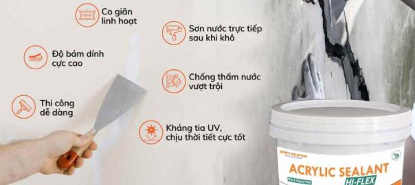 7 Địa chỉ mua keo xử lý nứt tường ngoài trời Hi-Flex Sealant