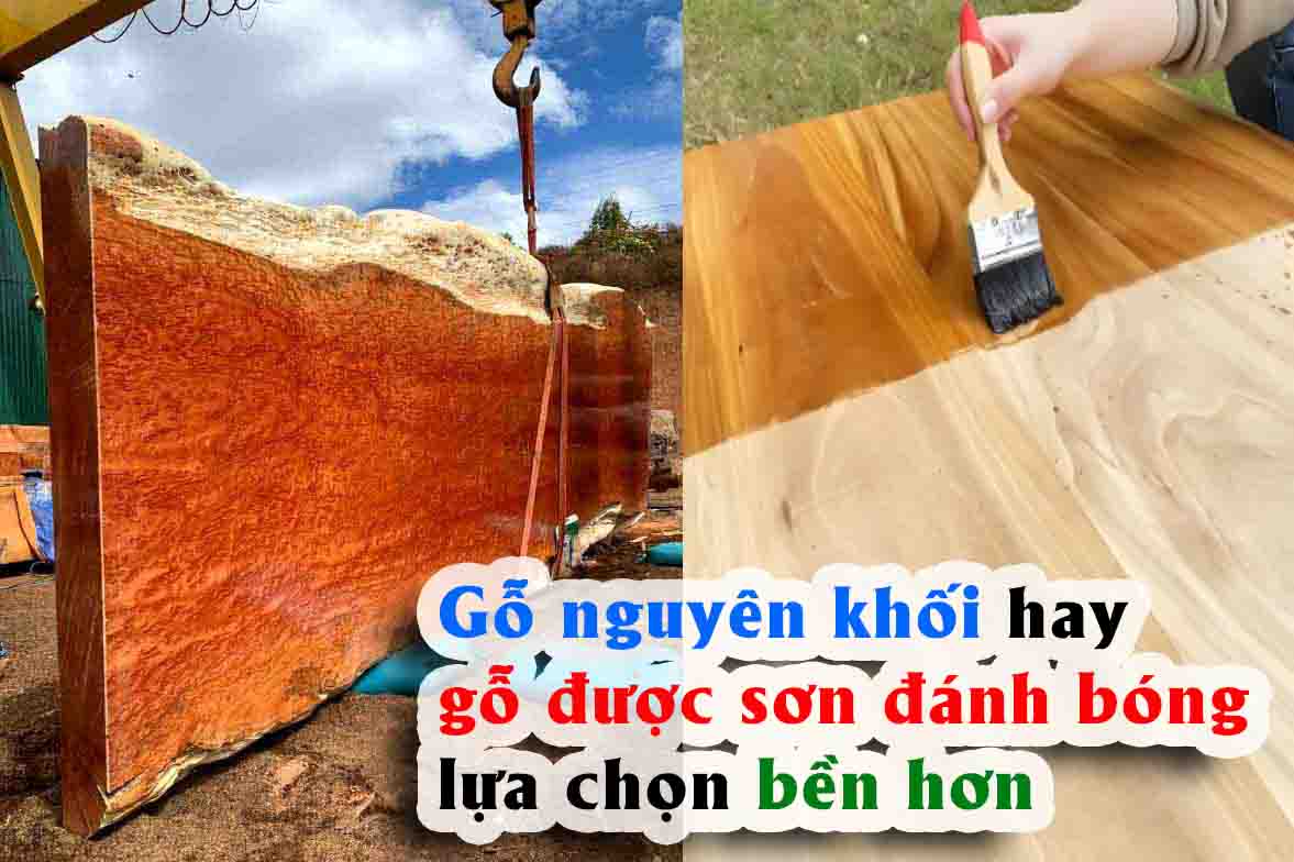 Gỗ nguyên khối hay gỗ được sơn đánh bóng lựa chọn bền hơn