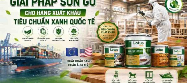 Giải pháp sơn gỗ cho hàng xuất khẩu tiêu chuẩn xanh quốc tế