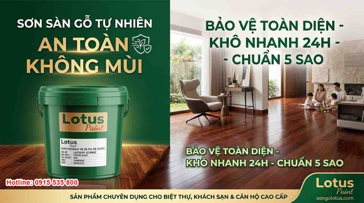 Sơn Sàn Gỗ Tự Nhiên An Toàn Không Mùi Đẹp chuẩn 5 sao!